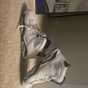 Air Jordan 6 Retro Midnight Navy High-Top Sneakers 7Y boys size